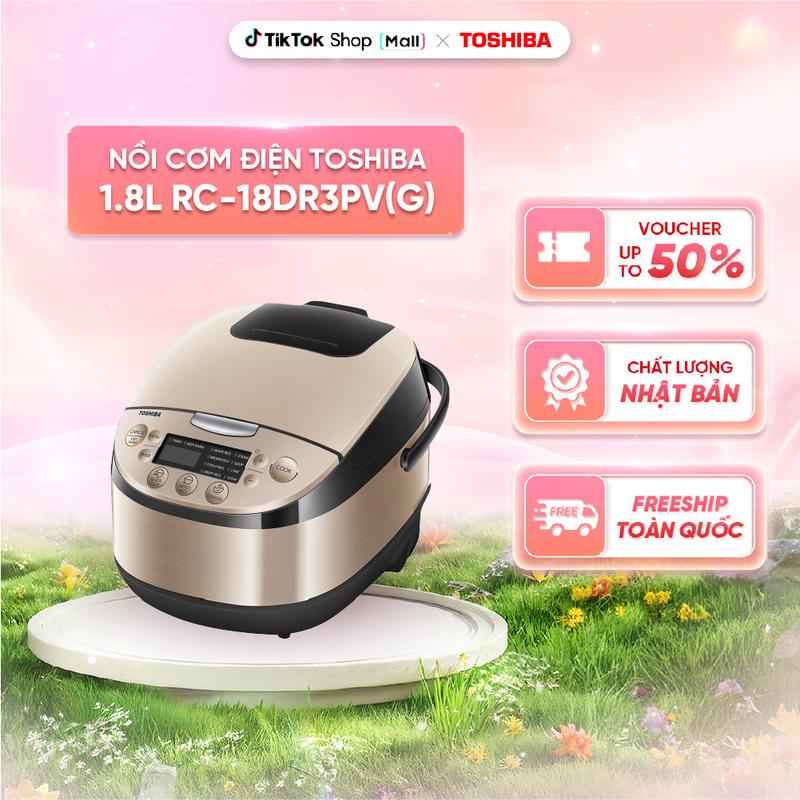Nồi cơm điện Toshiba 1.8 lít RC-18DR3PV(G) - 11 chế độ nấu đa dạng
