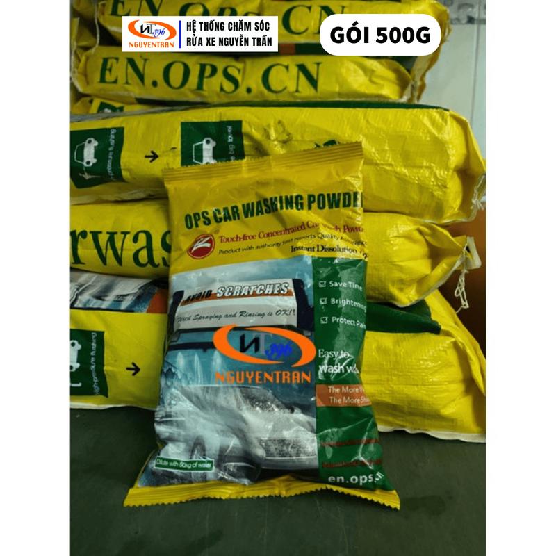Bột Rửa Xe Không Chạm OPS Vàng 500g - Pha Loãng 1:25 Hoặc 1:30 - Rửa Siêu Tốc - Bảo Vệ & Tăng Độ Sáng Cho Xe