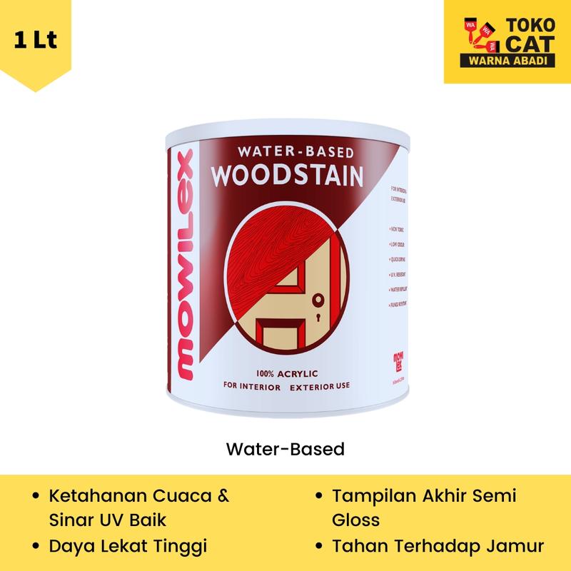 MOWILEX WOODSTAIN 1 LITER - WATERBASED 0