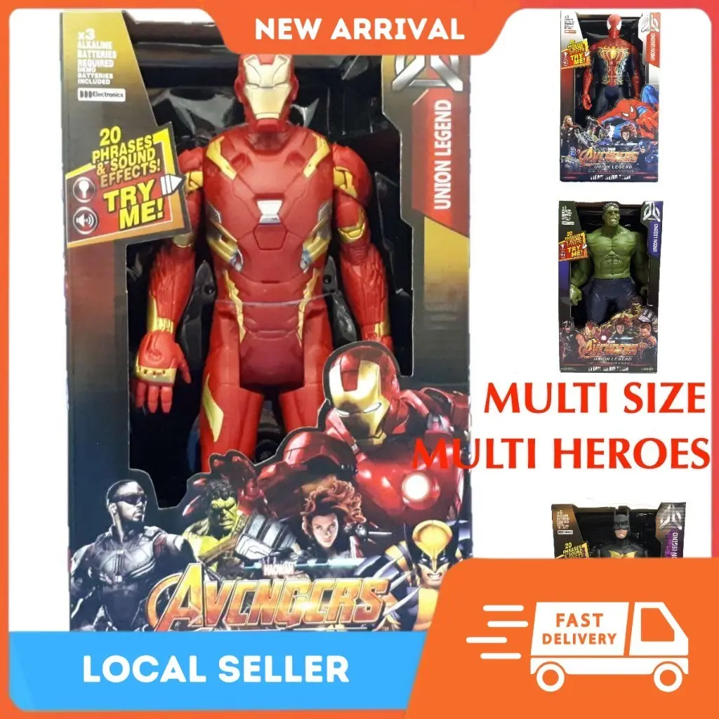 Toys Captain America Hulk Toys Mainan Iron Man Figure Mainan Robot Spiderman Toy Figure Toys Groot Thor IronMan Spider Man Captain Marvel Dr Strange Black Panther Joker Aquaman Marvel
