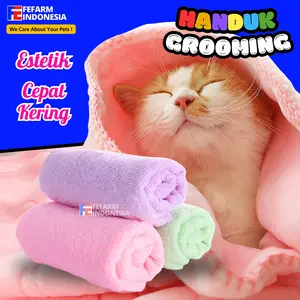 Handuk Grooming 30 cm x 60 cm Daya Serap Tinggi Kucing Tebal & Cepat Kering Murah