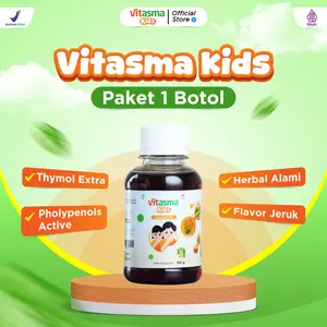 [Paket 1 Botol] Vitasma Kids - Madu Herbal Anak - Bantu Masalah Batuk, Pernapasan dan Paru - Bahan Herbal Kesehatan Honey