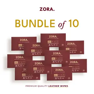 Bundling 10 ZORA Premium Quality Leather Wipes | Tisu Pembersih Luxury Bag Kanvas Leather