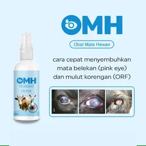 Bio OMH Obat Sakit Mata Untuk Hewan Kucing Kambing Sapi Kemasan Spray Isi 50ml