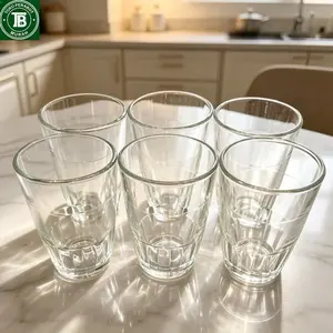 Gelas Kopi 190 ml 6 Pcs - Kaca Transparan untuk Minuman - Kitchenware