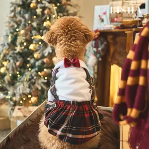 LISHA - Baju dan Kostum Natal Anjing Kucing Nicholas Set