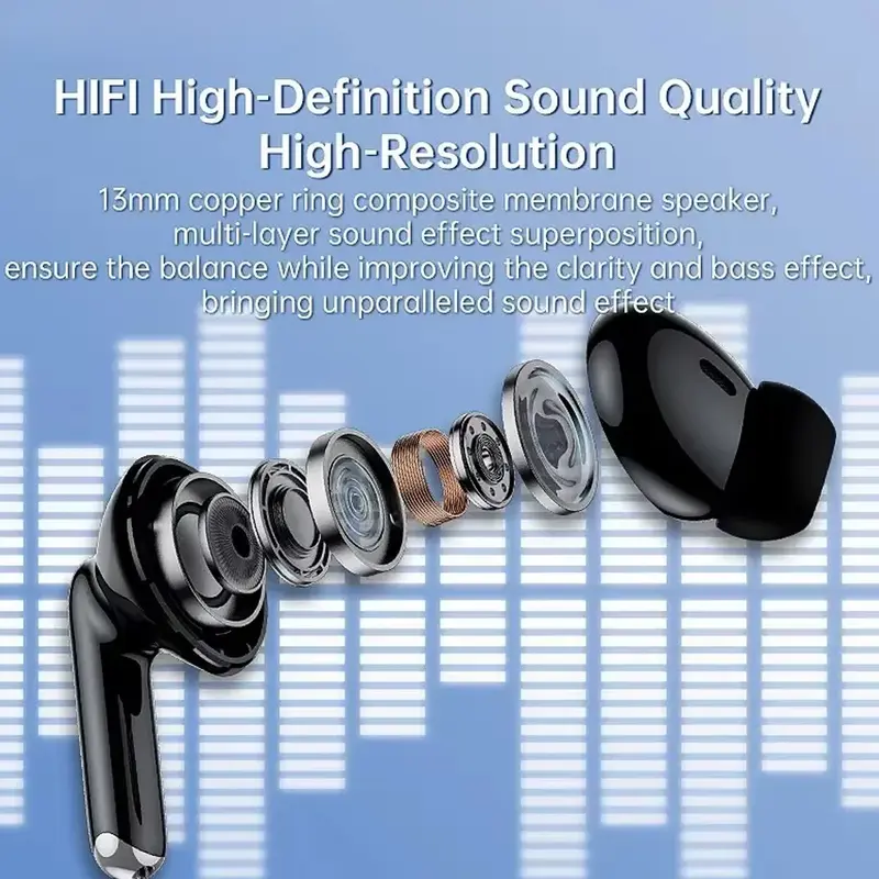 Lenovo Thinkplus PRO Bluetooth 5.4 Speaker Mini Earphone Nirkabel Headset Tahan Air Kualitas Suara Bass HIFI Dengan Headphone Mikrofon 5