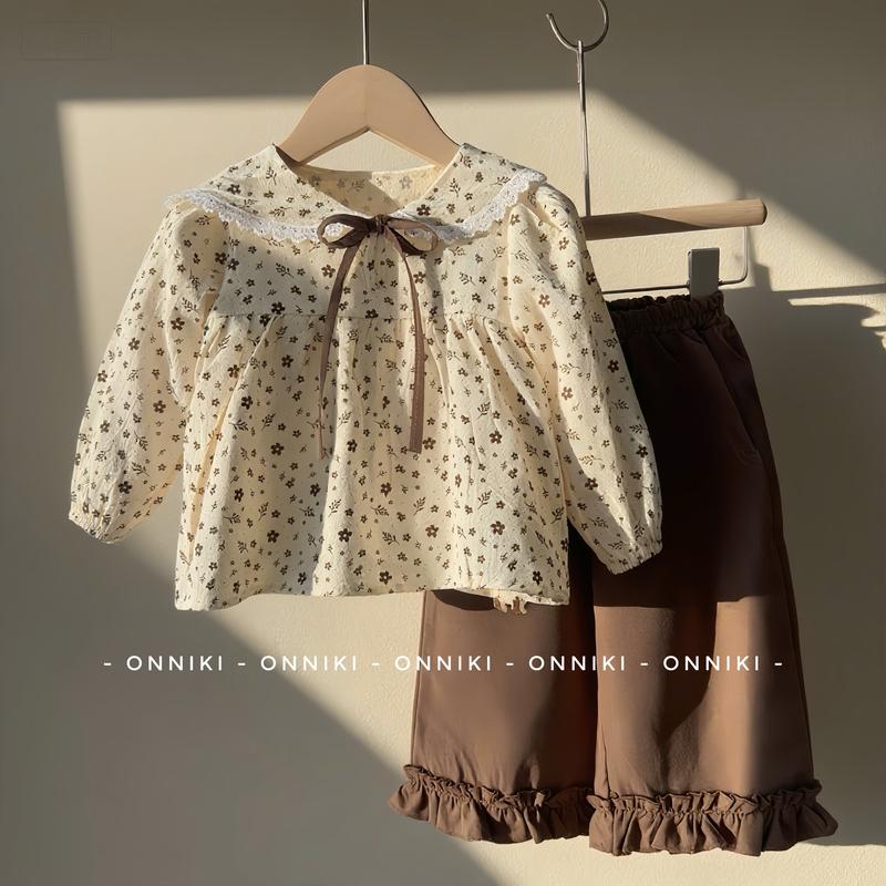 { Onniki x LIVE } Set Bộ Thu Đông Hoa Nhí Vintage Style Hàn Sang Chảnh Dành Cho Bé Gái Mềm - Mịn - Mướt Size Từ 6-25kg
