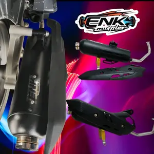ENK Knalpot Standar Racing Moncong Sijiro Original Muffler Cocok untuk Vario Scoopy Beat Mio Nmax PCX Aerox Mioj Mio3 DLL Motorcycle