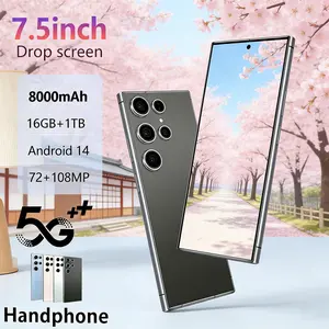 [COD Bisa Test] Smartphone Baterai 8000mAh 8GB+256GB Kamera 72MP+108MP 5G Layar 7,3 Inci Android 14 Dengan Fitur Director's View dan Cinematic Mode HP Gaming RGB Lighting Fast Charging 65W Bisa COD