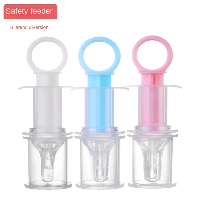 Silicone Drug Feeder Baby Needle Feeder Anti-choking Pacifier Feeder on Both Sides