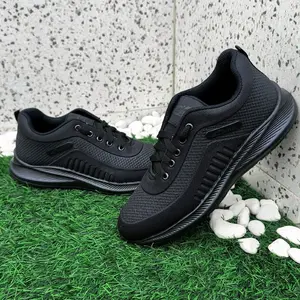 Sepatu Sekolah Hitam Polos sneakers pria wanita new 2026 nilon pria running shoes
