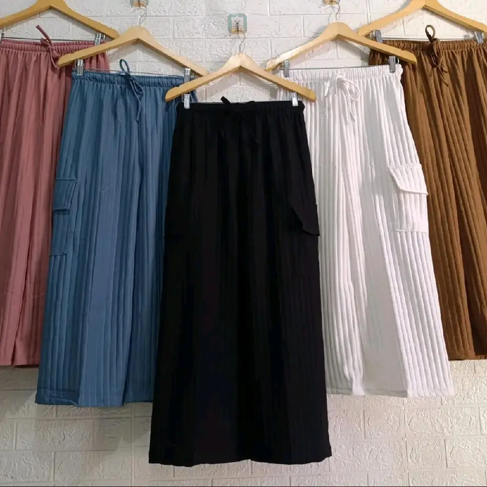 D'STORE7 - CARGO PANTS KAIN KNIT HORNET PREMIUM / KULOT CARGO WANITA