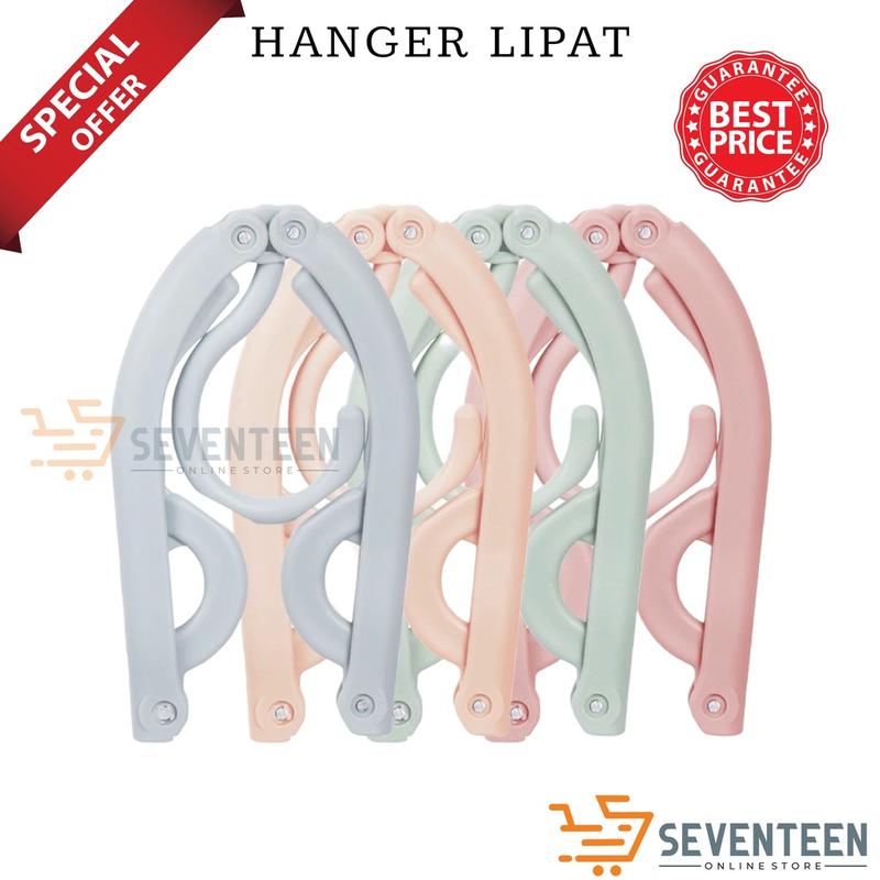 SEVENTEEN HANGER LIPAT MAGIC GANTUNGAN PAKAIAN BAJU LIPAT PORTABLE HANGER BAJU LIPAT TRAVEL GANTUNGAN JEMURAN BRA KAOS KAKI 0