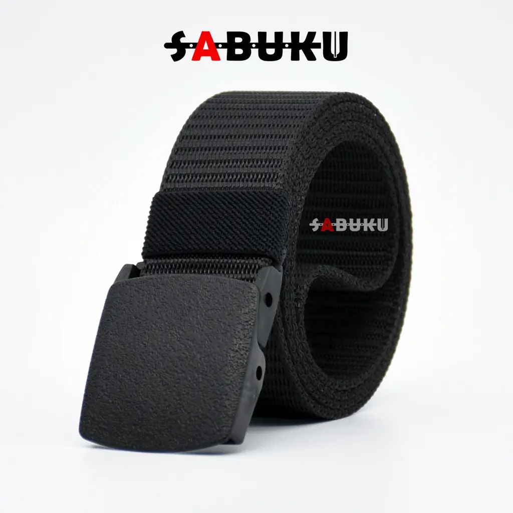 [S&K] Ikat Pinggang Pria Canvas Tactical Military Belt Sabuk Pria Anti Metal Detector-SK008