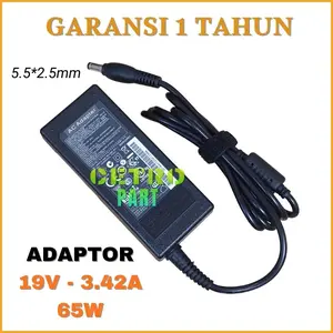 Super murah Adaptor Charger Compatible model 19V 3.42A 65W 5.5*2.5mm - Baru & Bergaransi 1Tahun