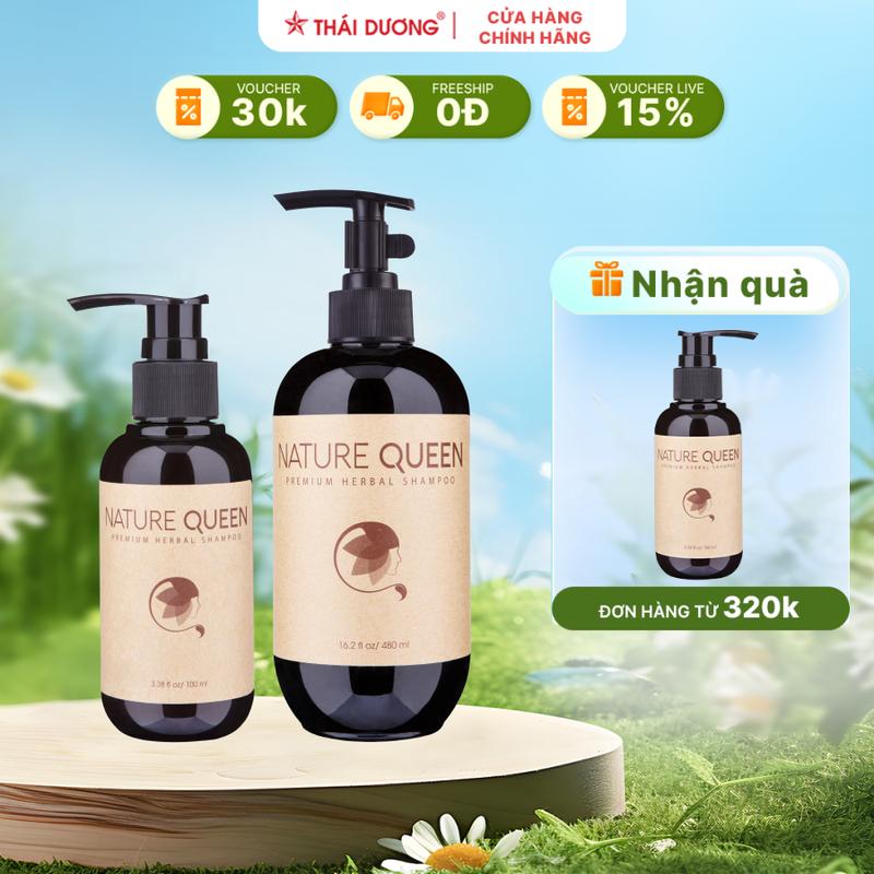 [Live] Dầu gội dược liệu cao cấp Nature Queen Chai 480ml - Sao Thái Dương