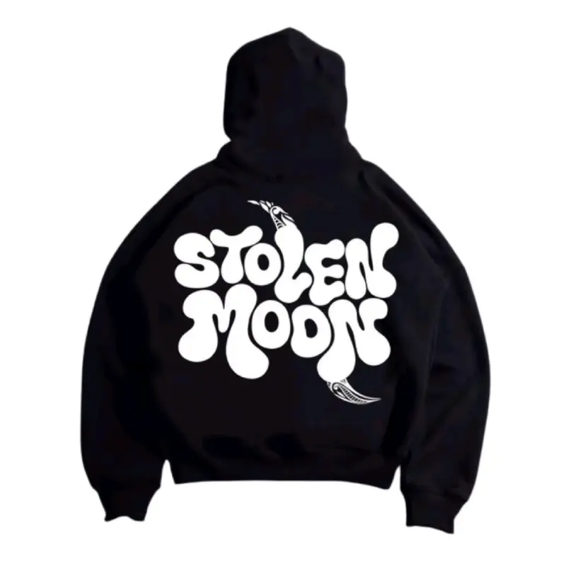 Hoodie Boxy Starboy Oversize Fit Distro Pria Perempuan Keren Tangan Panjang Sweater Hoodie Pria Wanita Unisex A7S Hitam  Distro Bandung Katun Fleece Lembut High Quality 0
