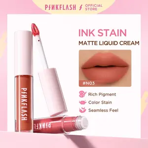 (PROMO) PINKFLASH High Pigmented Ink Stain Matte Liquid Lip Cream Smooth Creamy Lasting Waterproof Transferproof PF-L33 L01