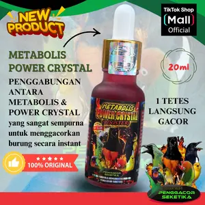 New Metabolis Power Crystal ( Booster) Suplemen Vitamin Semua Burung Berkicau