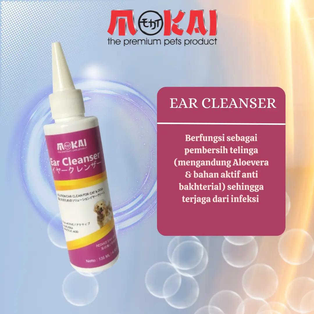 MOKAI Ear Cleanser - Pembersih Telinga Anjing dan Kucing cat