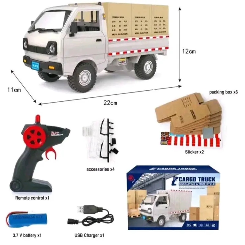 Mainan anak rc truck cargo suzuki carry 1:16 mainan anak remot control 2