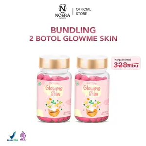 Paket 2 Botol Noera Glow Me Skin Capsule | Suplemen Kecantikan Kulit | Paket Whitening Acne | Semua Jenis Kulit