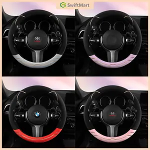Sarung Stir Mobil Cocok Semua Jenis Mobil Karakter Kucing Cute Aksesoris Interior Mobil Steering Wheel Cover / Cover Stir Mobil