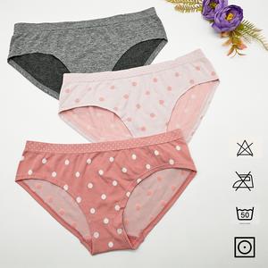 PAN207  Set de Pantaletas Alicrada 3 Piezas - Comodidad, Frescura y Estilo en Diversos Colores y Tallas.