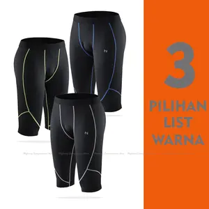 Legging pendek pria olahraga Compression short pants Celana Baselayer Legging Pendek Pria Manset Olahraga Compression Lari Sport XXL Transparent Sports Leggings Pakaian
