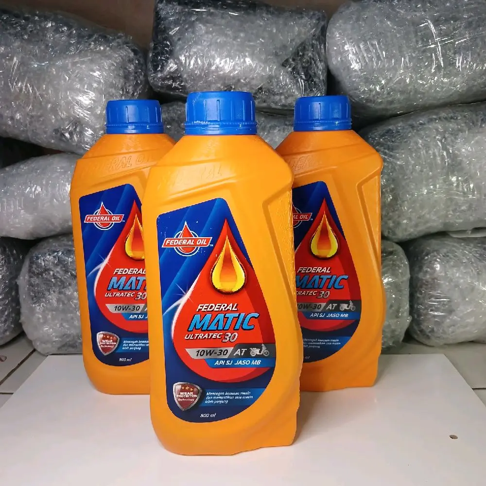 (Paket 3 Botol) Oli Federal Matic 10w-30 API SL (800ml) Motorcycle Oil
