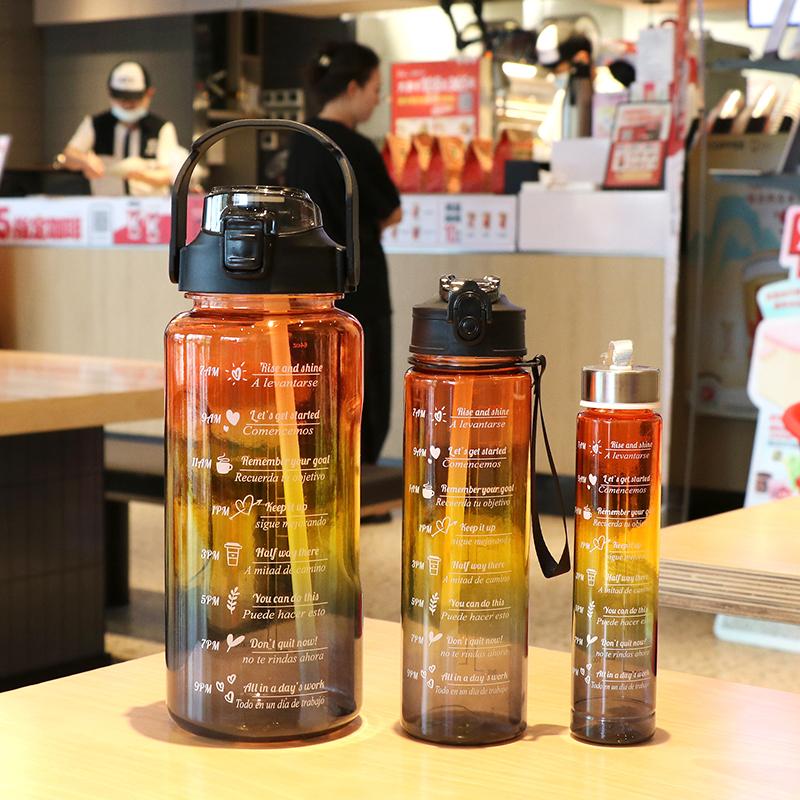 Product Introduction of FoodGrade Botol Beranak 2 Liter + 1000ml + 500ml Botol Minum Viral 1 set BPA FREE Plastik Putih Sedotan Bottles Kitchenware 0