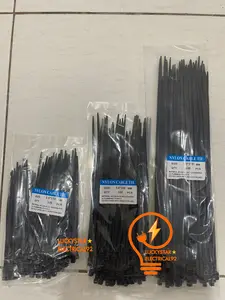 kabel ties / cable ties nylon ( 3.6 mm x 300 mm 12 inch / 30cm), (3.6 mm x 200 mm 8 inch / 20cm), ( 3.6 mm x 150 mm 6 inch / 15cm)  HITAM - 1pack