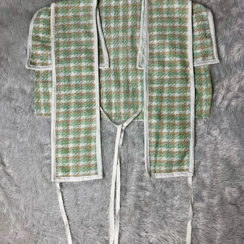Lula vest rompi outer tweed atasan wanita Casual 5