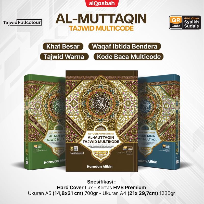 AlQuran QR Code Hafalan Al-Muttaqin Mushaf Waqaf Ibtida Bendera Ukuran Sedang A5 0