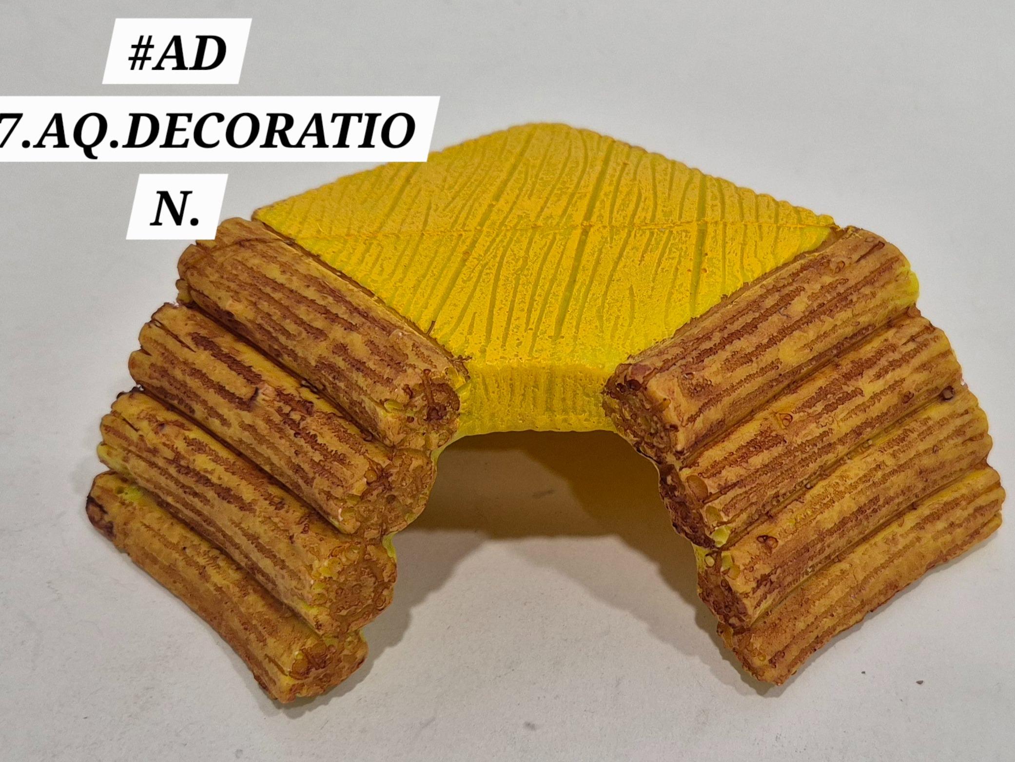 Aquarium Ornament Bridge Platform AD957 Fish Ikan Akuarium Deco Hiasan Tank Wooden Sunken Floor Decoration Dekorasi