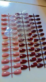 Product Review of SY 24Pc False Nail Art tips Matte Nude Coffin Ballerina Drop shaped Press On Fake full cover Fingernail Kuku from N**🦋 1