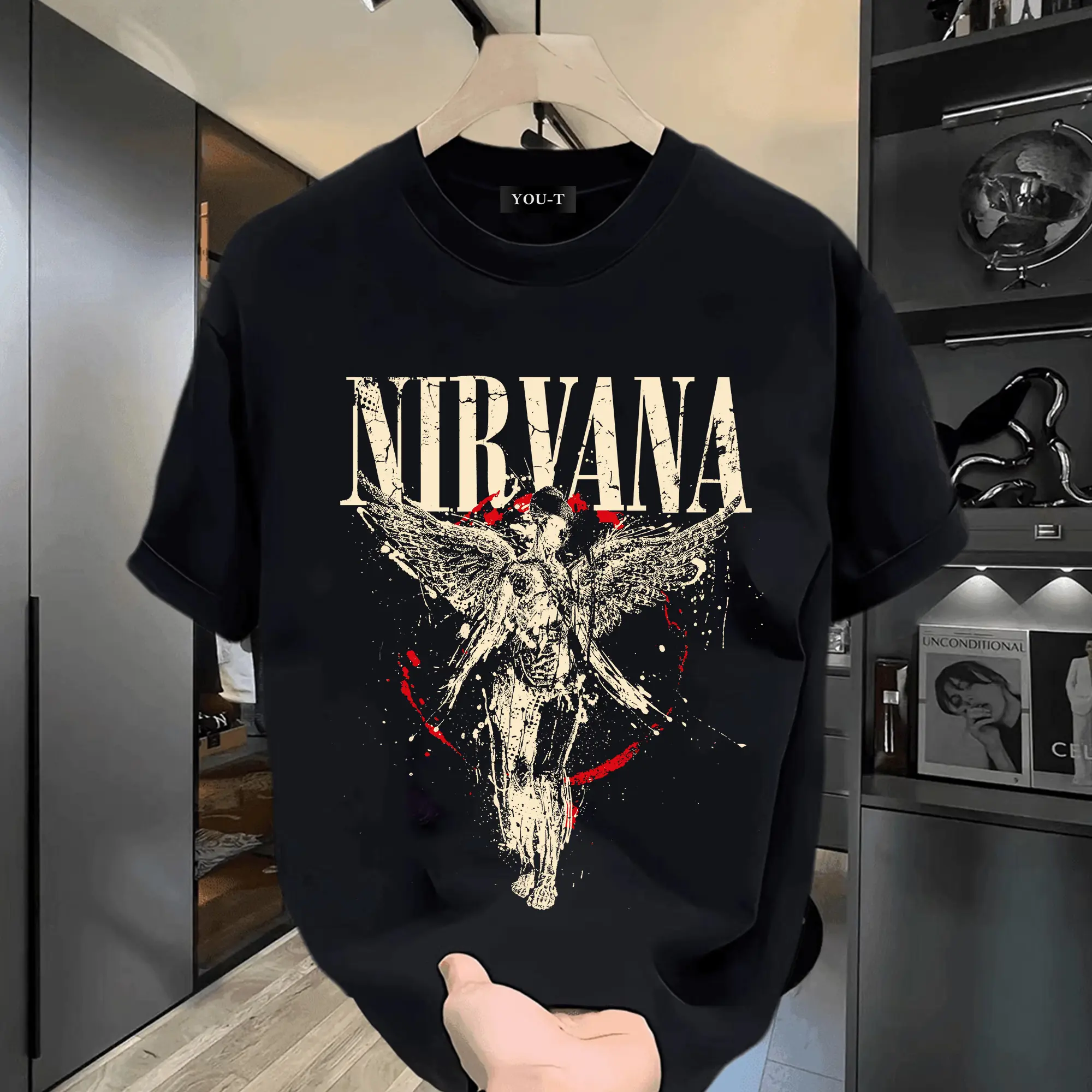 DeWardrobe "nirvana'' | Kaos Katun Premium Pria Wanita Unisex Lengan Pendek | Retro Streetwear Vintage Korean Style | COD