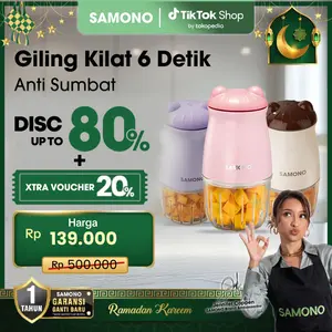 (VD AD) Samono (300 ml) Food Processor penghalus daging dan sayuran [SW-MC200} Mesin Penggiling Pisau Portable Stainless