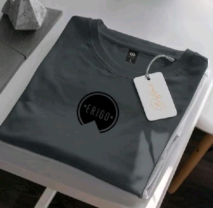 Product Introduction of COD.!! Kaos Distro Tshirt Premium Lengan Pendek ER1GO Bulat Hitam Baju Oblong Unisex Pria Wanita Katun Dewasa Keren Combed 3