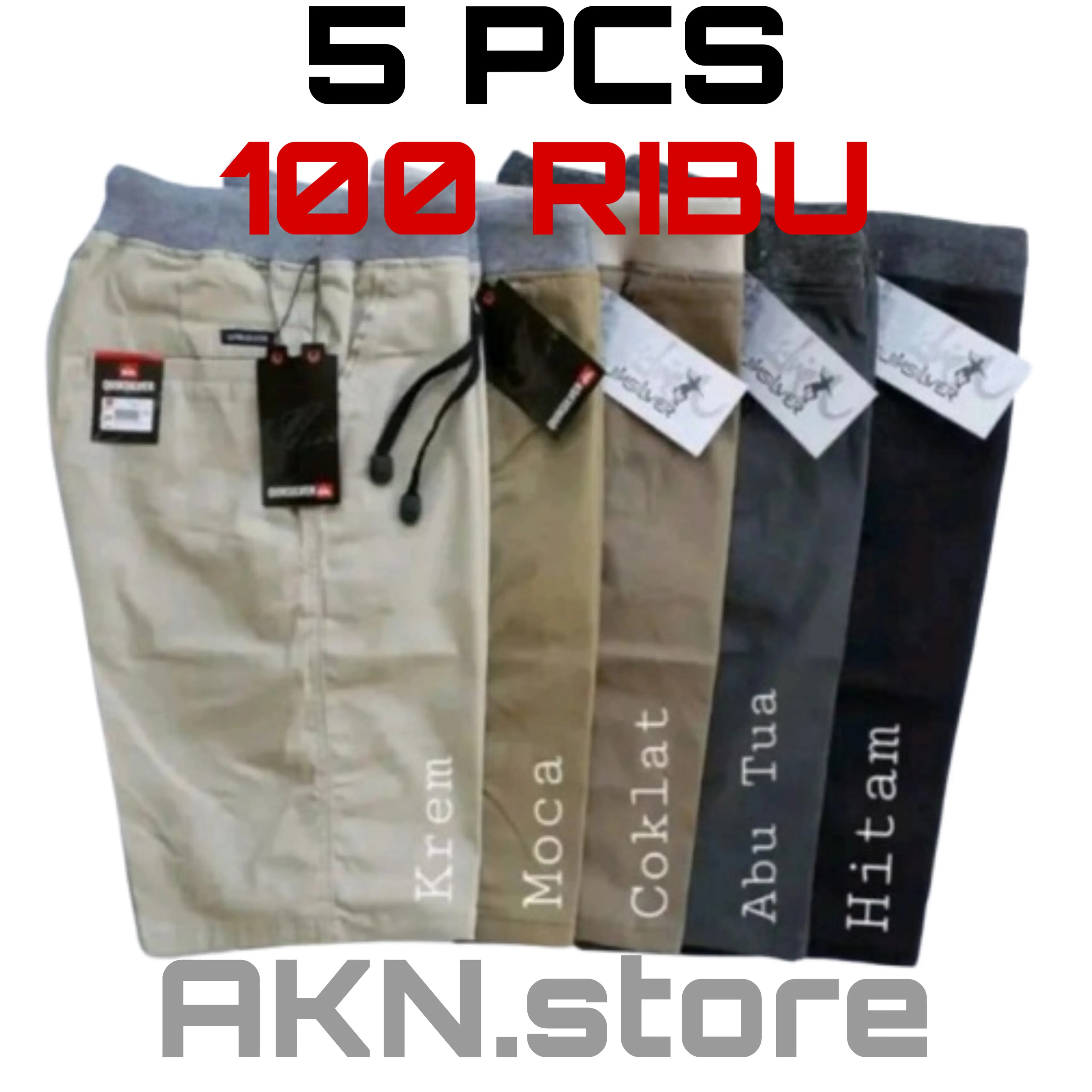 CELANA CHINOS PENDEK TERBARU TERKINI CHINOS PENDEK PAKET 100 RIBU 5 PCS BAHAN PREMIUM NYAMAN DAN JAHITAN RAPI KUAT TERLAKU Panjang Santai Shorts Twill Pria Distro Katun Keren Pantai Lembut Casual
