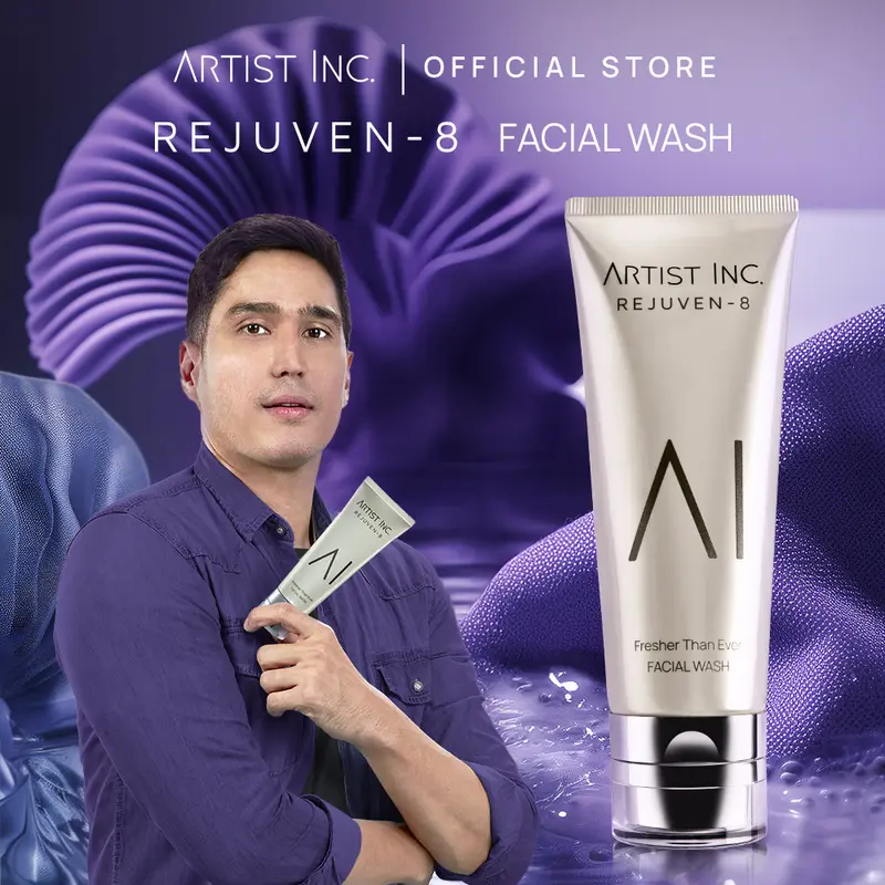 ARTIST INC. REJUVEN-8 Facial Wash – Fresher Than Ever Facial Wash Sabun Cuci Muka Pembersih Wajah Facial Cleanser Mencerahkan dan Membersihkan Pori Pori Mengurangi Risiko Jerawat 1