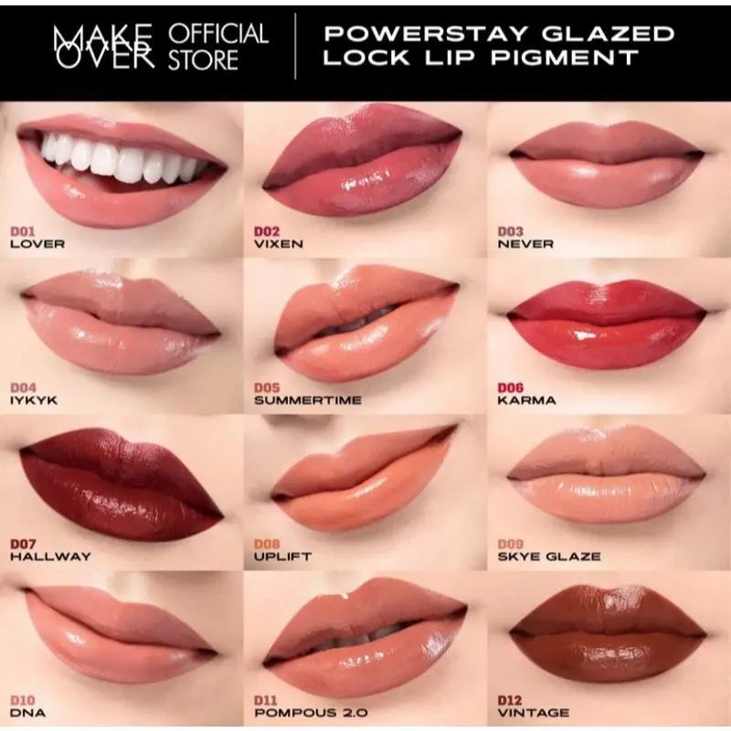 MAKE OVER Powerstay Glazed Lock Lip Pigment - Plump Glazed next-level lip gloss 4