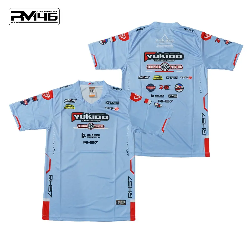 RM146- Jersey Terbaru Yukido Race Team X Tekno Tuner HS With Khazer Blue Series Sport