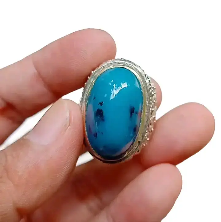 batu bacan Doko size jari 7 ring alpaka