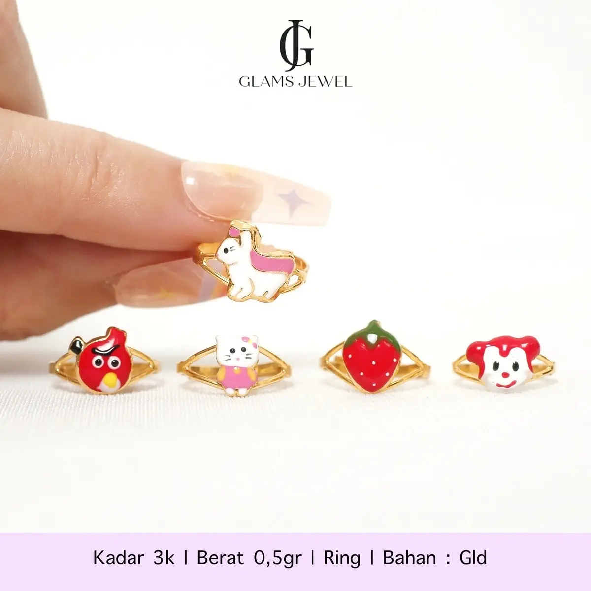 cincin anak karakter 0.5gr