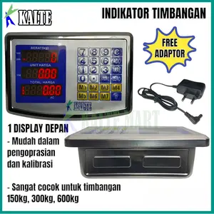 Kalte Indikator Timbangan Double Display/2 Layar, Kepala Timbangan Doubel Display/2 Layar, Monitor Timbangan 150kg,200kg,300kg,500kg