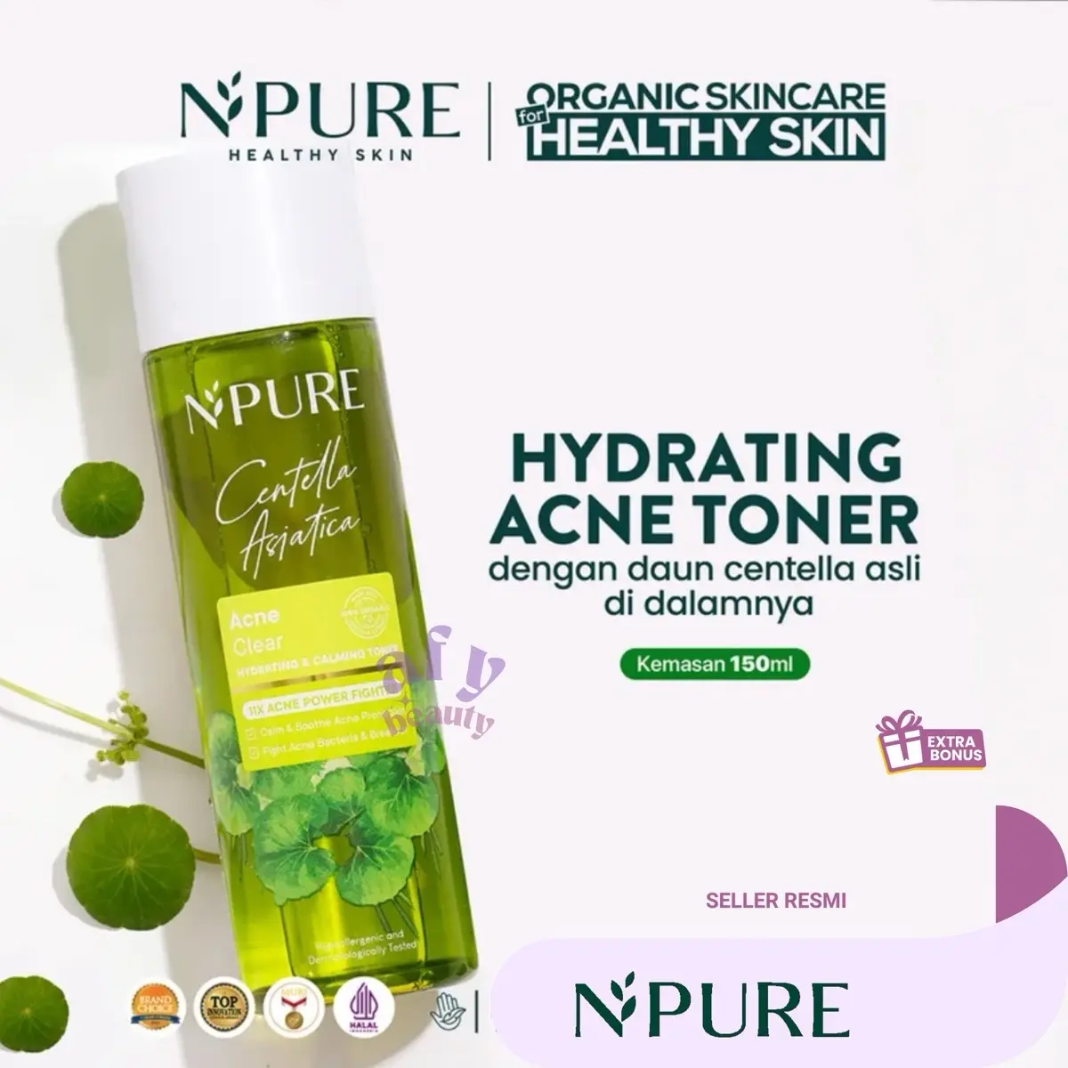 [READY] NPURE Cica Acne Toner 150 ml / Acne Toner / Toner Kulit Jerawat Berminyak / Berjerawat