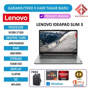 LENOVO IDEAPAD SLIM 3 14 RYZEN 3 7320 8GB 512GB W11+OHS+M365B 14.0 Full HD