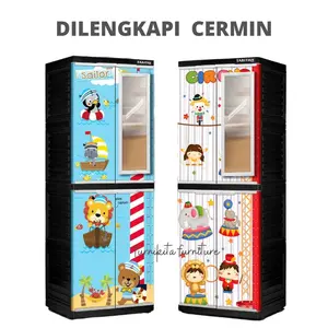 LEMARI PAKAIAN PLASTIK TABITHA KARAKTER SUSUN 4 AFF [TABBOX]